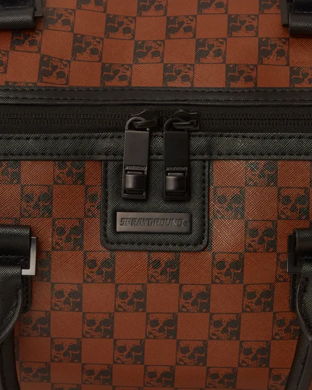 DUFFLES>SPRAYGROUND SHARKS AND SKULLS DUFFLE