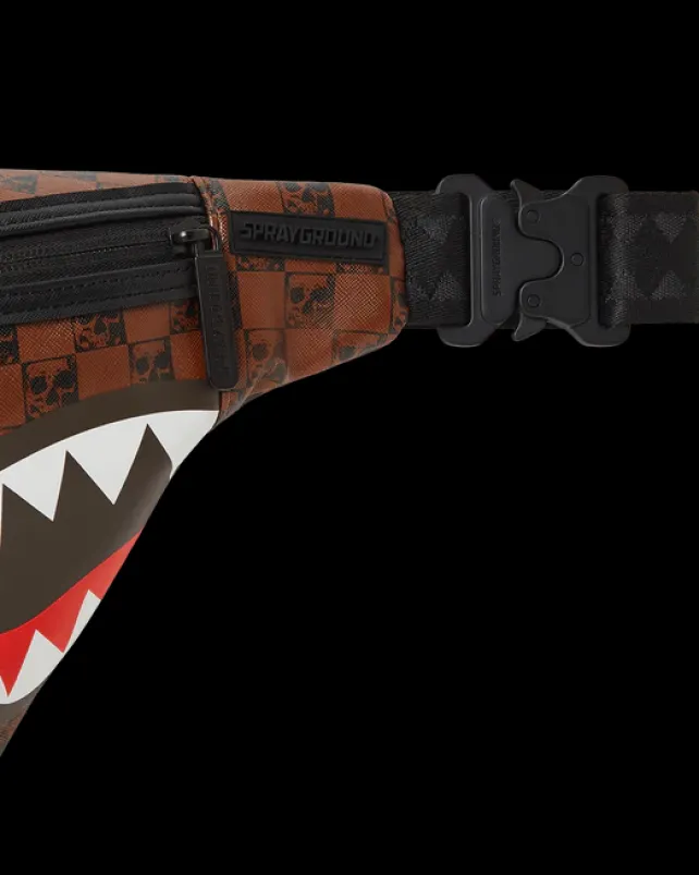 CROSSBODYS>SPRAYGROUND SHARKS AND SKULLS SAVVY CROSSBODY