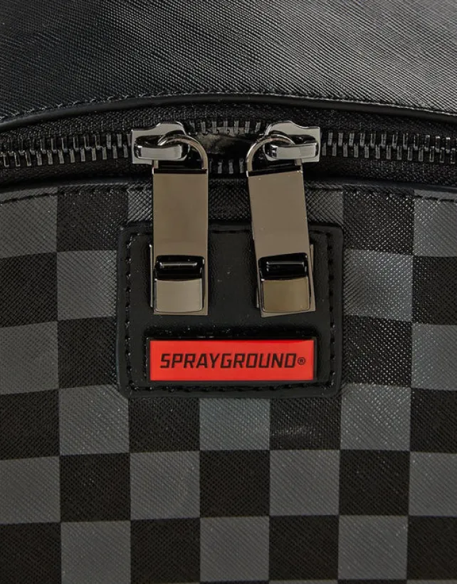 SAVAGES|BACKPACKS>SPRAYGROUND SHARKS IN PARIS (BLACK CHECKERED EDITION)