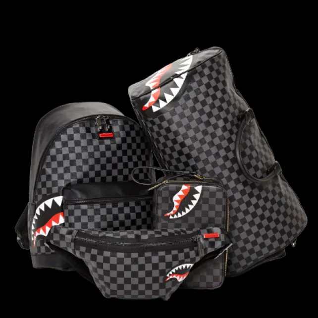 SAVAGES|BACKPACKS>SPRAYGROUND SHARKS IN PARIS (BLACK CHECKERED EDITION)