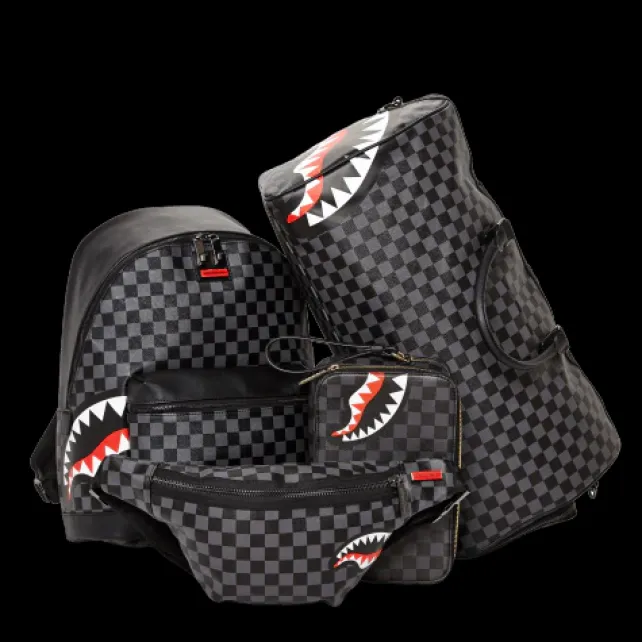 CROSSBODYS>SPRAYGROUND SHARKS IN PARIS (BLACK CHECKERED EDITION) CROSSBODY