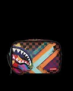 TOILETRIES AKA MONEY BAGS>SPRAYGROUND SHARKS IN PARIS CITY STREAKS TOILETRY BAG