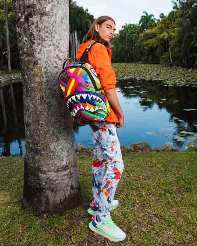 BACKPACKS>SPRAYGROUND SHARKS IN PARIS CITY STREAKS BACKPACK (DLXV)