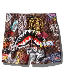 SWIMWEAR>SPRAYGROUND SHARKS IN PARIS JETSKI SWIM TRUNKS