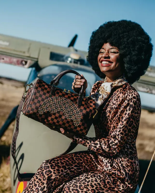 DUFFLES>SPRAYGROUND SHARKS IN PARIS POLARIS MINI DUFFLE