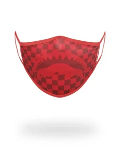 FACE MASKS>SPRAYGROUND SHARKS IN PARIS (RED) FORM-FITTING MASK