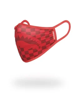 FACE MASKS>SPRAYGROUND SHARKS IN PARIS (RED) FORM-FITTING MASK