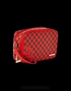 TOILETRIES AKA MONEY BAGS>SPRAYGROUND SHARKS IN PARIS RED TOILETRY AKA MONEY BAGS