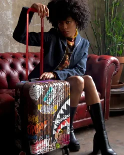 CARRY-ON LUGGAGE>SPRAYGROUND SHARKS IN PARIS THE RIZZ SHARKNAUTICS HARDSHELL CARRY-ON LUGGAGE