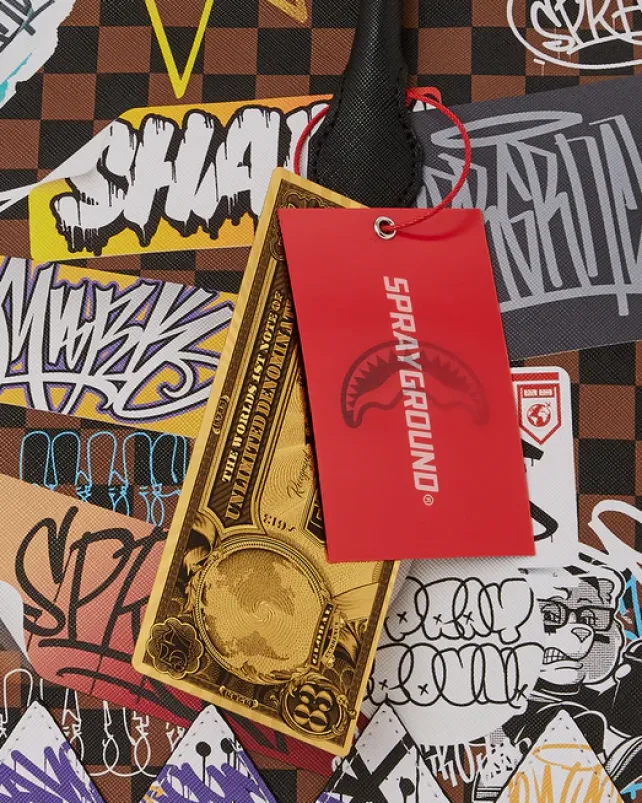 HANDBAGS>SPRAYGROUND SHARKS IN PARIS THE RIZZ SPURKIN HANDBAG
