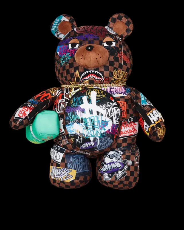 TEDDY BEAR BACKPACKS|BACKPACKS>SPRAYGROUND SHARKS IN PARIS THE RIZZ MONEYBEAR TEDDYBEAR BACKPACK