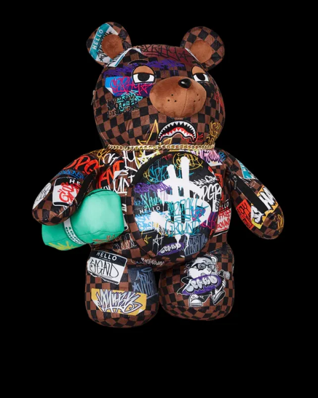 TEDDY BEAR BACKPACKS|BACKPACKS>SPRAYGROUND SHARKS IN PARIS THE RIZZ MONEYBEAR TEDDYBEAR BACKPACK