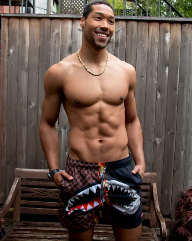 SWIMWEAR>SPRAYGROUND SHARKS IN PARIS UNSTOPPABLE SWIM TRUNKS