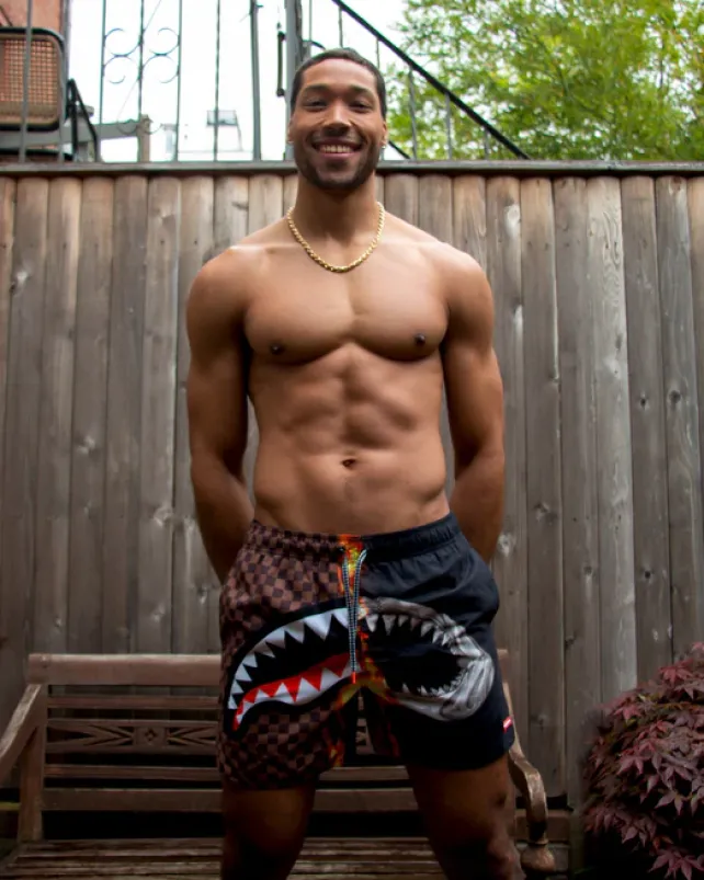 SWIMWEAR>SPRAYGROUND SHARKS IN PARIS UNSTOPPABLE SWIM TRUNKS