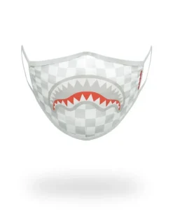 FACE MASKS>SPRAYGROUND SHARKS IN PARIS (WHITE) FORM-FITTING MASK