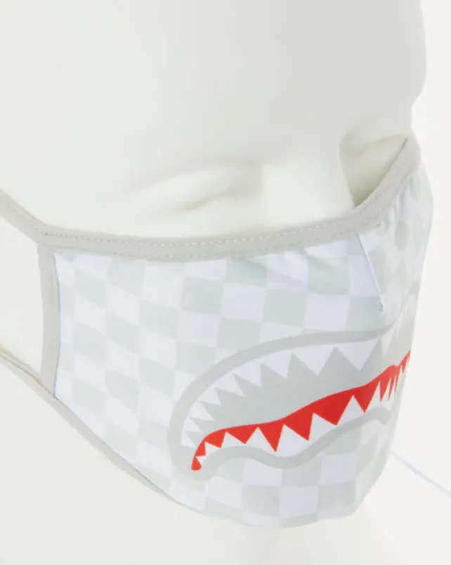 FACE MASKS>SPRAYGROUND SHARKS IN PARIS (WHITE) FORM-FITTING MASK