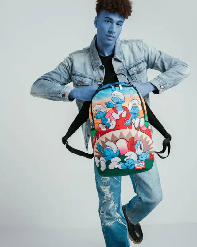BACKPACKS>SPRAYGROUND SMURFS MUSHROOM CHILL BACKPACK