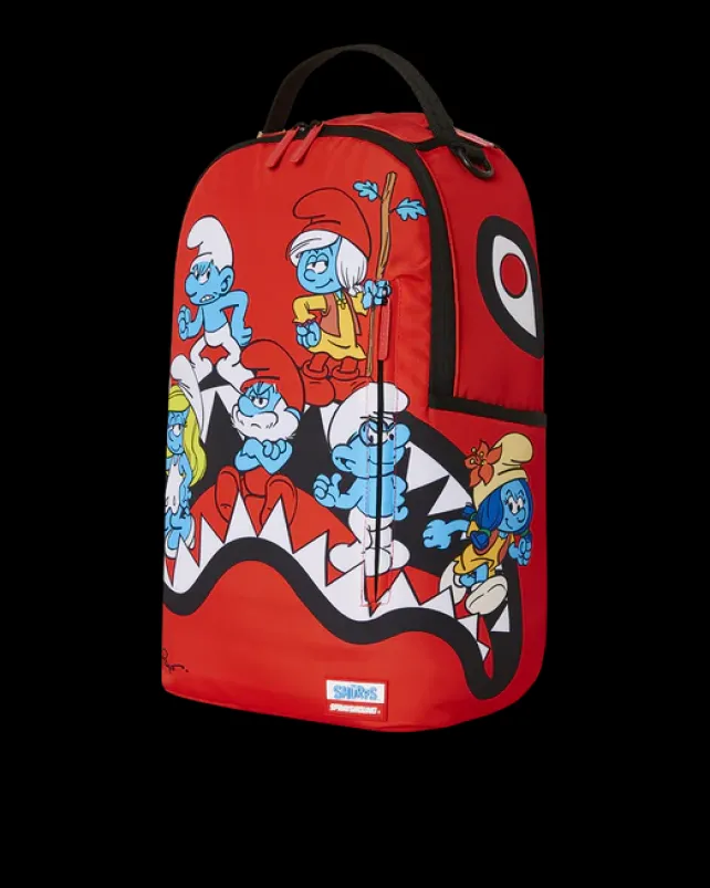 BACKPACKS>SPRAYGROUND SMURFS SHARK BOUNCE BACKPACK