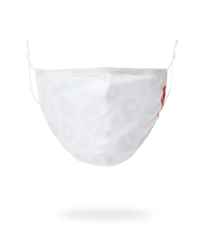FACE MASKS>SPRAYGROUND SNOW LEOPARD POLYESTER FACE MASK
