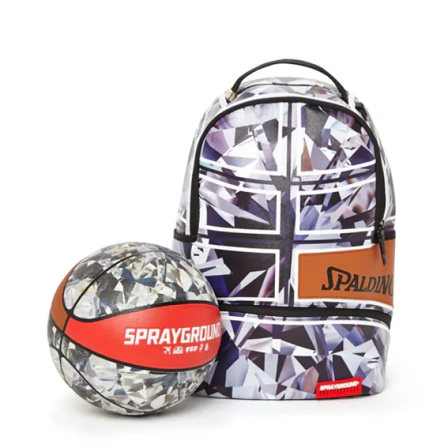 BACKPACKS>SPRAYGROUND SPALDING X ONE MILLION KARAT DIAMOND BACKPACK