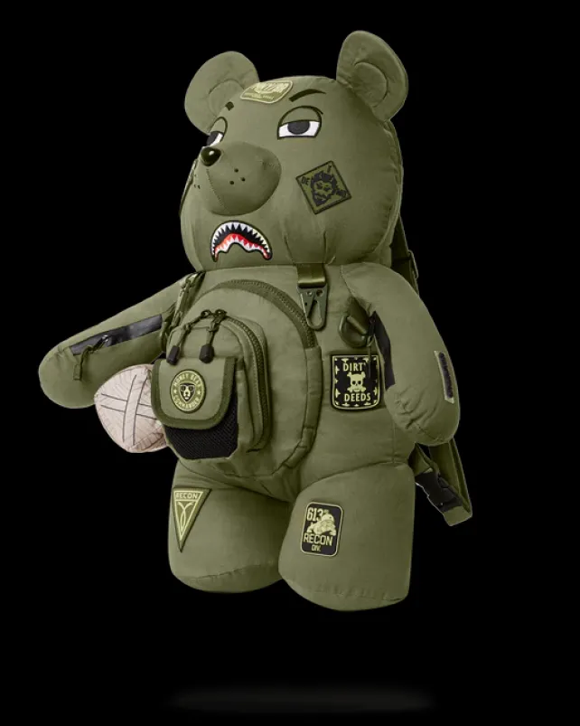 TEDDY BEAR BACKPACKS|BACKPACKS>SPRAYGROUND SPECIAL OPS FULL THROTTLE MONEYBEAR TEDDYBEAR BACKPACK