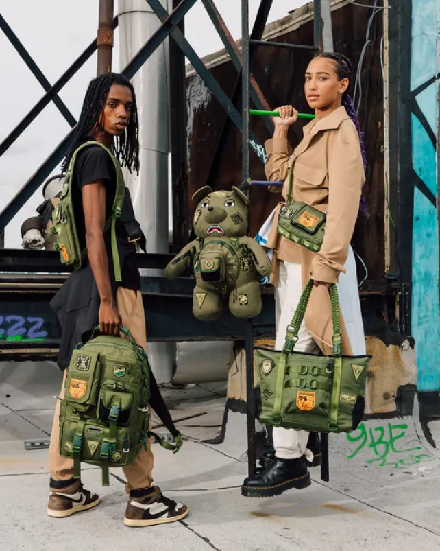 SLINGS|CROSSBODYS>SPRAYGROUND SPECIAL OPS FULL THROTTLE BRICKSIDE BAG