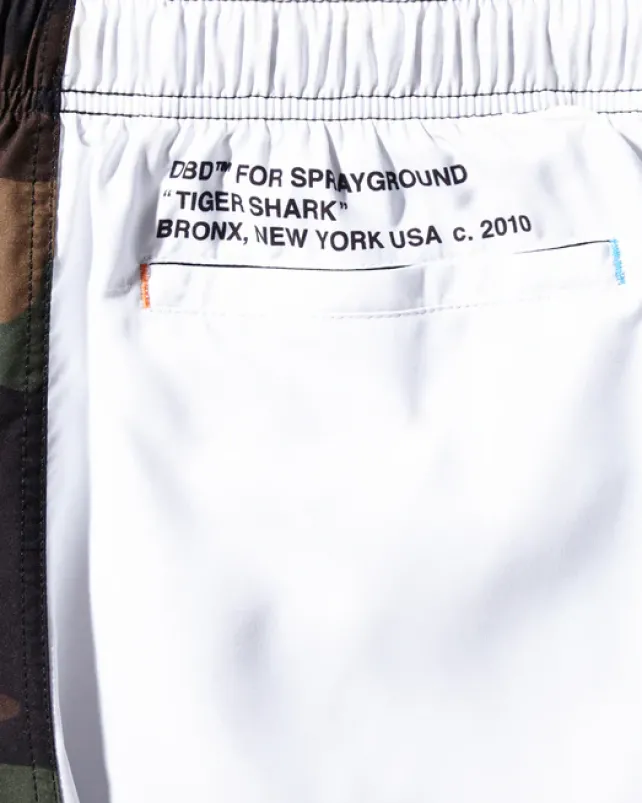 SWIMWEAR>SPRAYGROUND SPLIT BITE CAMO SHOTO SWIM TRUNKS