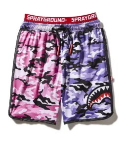 SWIMWEAR>SPRAYGROUND SPLIT CAMO CORTO SWIM TRUNKS