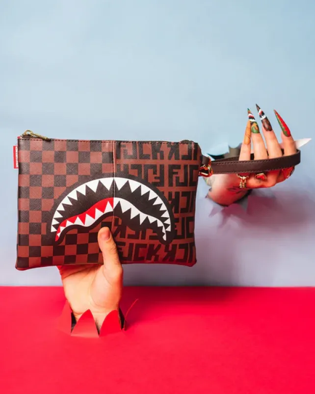 CROSSOVER CLUTCHES>SPRAYGROUND SPLIT THE CHECK CROSSOVER CLUTCH