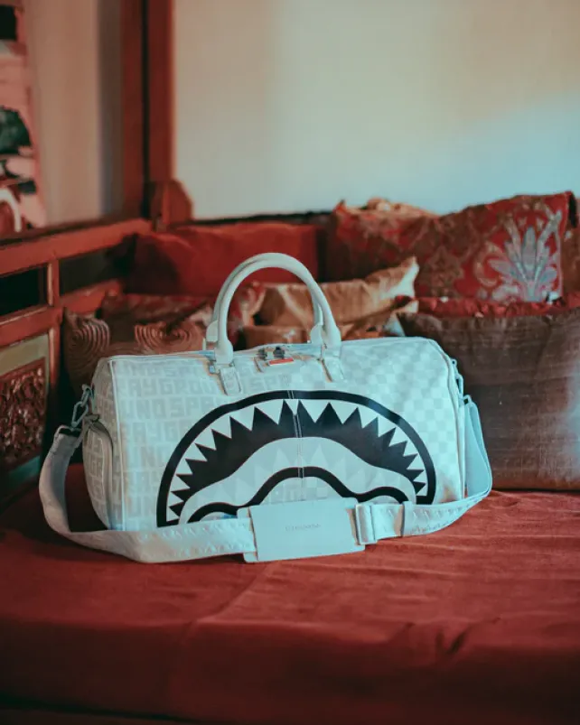 DUFFLES>SPRAYGROUND SPLIT THE CHECK (PEARL) DUFFLE