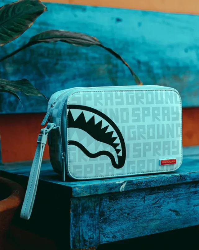TOILETRIES AKA MONEY BAGS>SPRAYGROUND SPLIT THE CHECK (PEARL) TOILETRY BAG