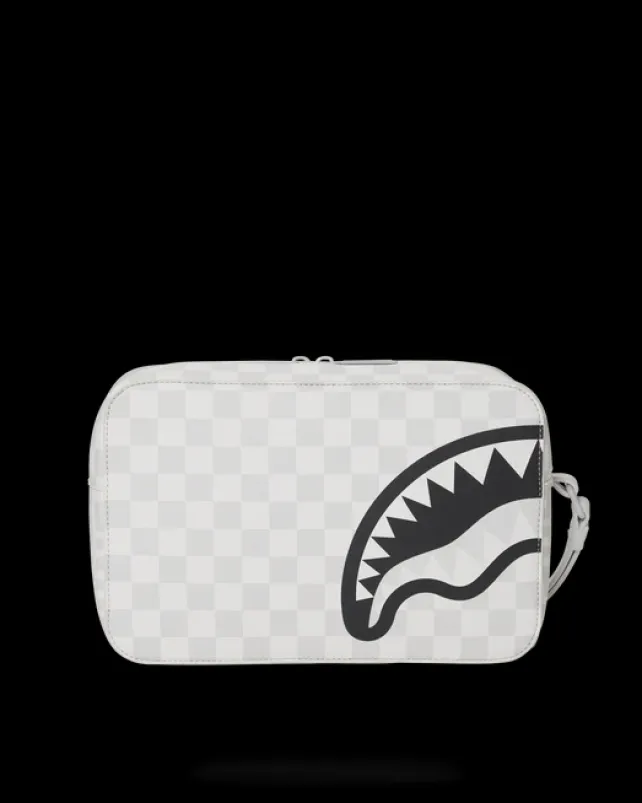 TOILETRIES AKA MONEY BAGS>SPRAYGROUND SPLIT THE CHECK (PEARL) TOILETRY BAG