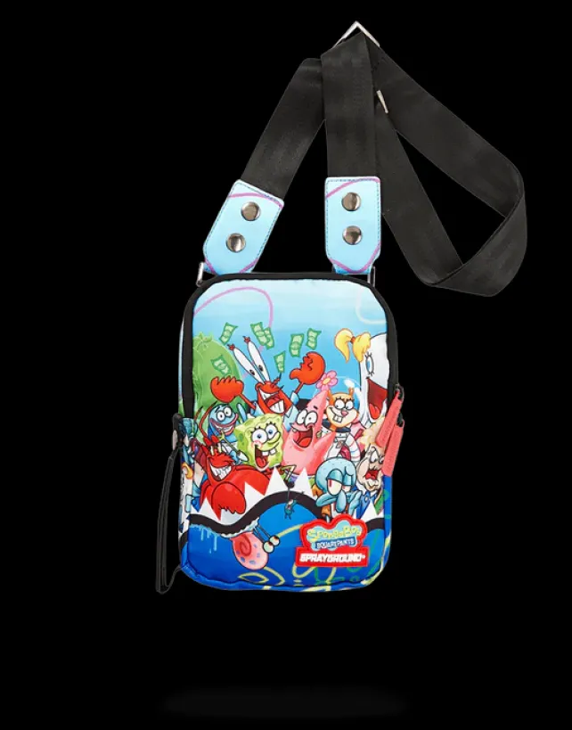 SLINGS|CROSSBODYS>SPRAYGROUND SPONGEBOB SHARK SLING