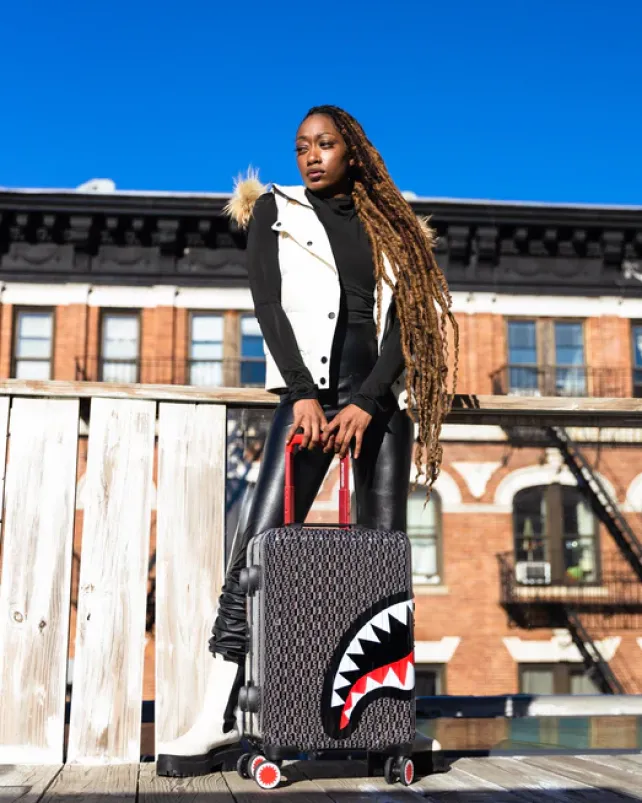 CARRY-ON LUGGAGE>SPRAYGROUND SPRAYGATTI REVV SHARKNAUTICS HARDSHELL CARRY-ON LUGGAGE