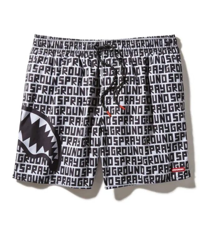 SWIMWEAR>SPRAYGROUND INFINITI SHOTO SWIM TRUNKS
