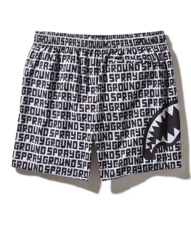 SWIMWEAR>SPRAYGROUND INFINITI SHOTO SWIM TRUNKS