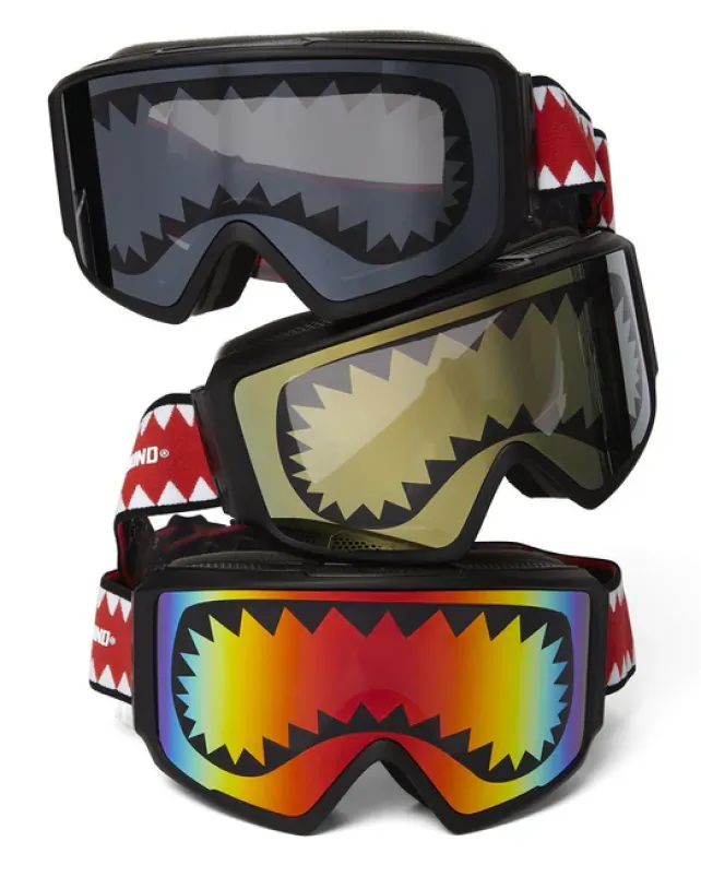 SKI GOGGLES>SPRAYGROUND SHARK GOGGLES WITH 3 INTERCHANGEABLE LENS