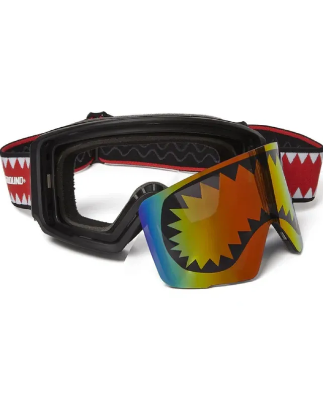 SKI GOGGLES>SPRAYGROUND SHARK GOGGLES WITH 3 INTERCHANGEABLE LENS