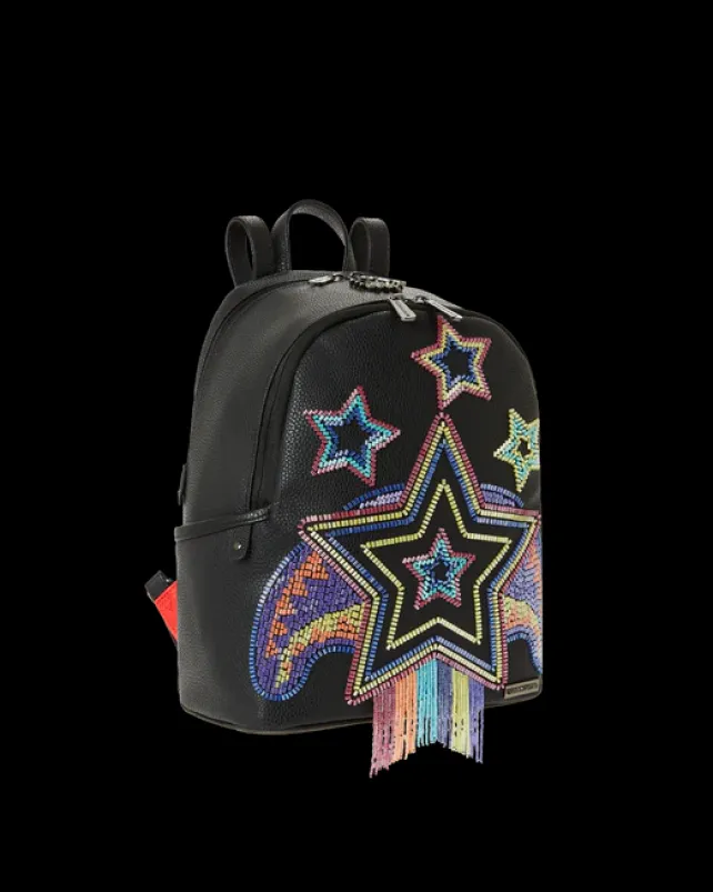 SAVAGES|BACKPACKS>SPRAYGROUND STAR RACER A.I.7 SANDFLOWER COLLAB BEADED SAVAGE BACKPACK
