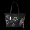 TOTES|HANDBAGS>SPRAYGROUND STAR RACER A.I.7 SANDFLOWER COLLAB BEADED TOTE