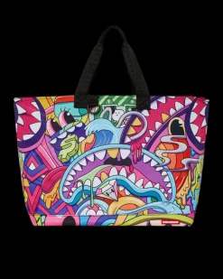 TOTES|BEACH & GYM TOTES>SPRAYGROUND STEADY TRIPPIN BEACH TOTE