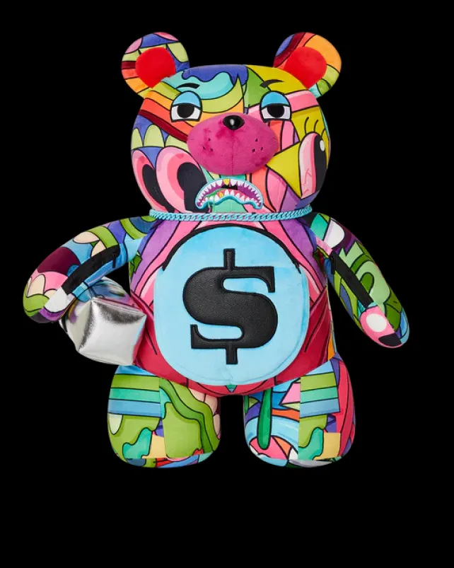 TEDDY BEAR BACKPACKS|BACKPACKS>SPRAYGROUND STEADY TRIPPIN MONEYBEAR TEDDYBEAR BACKPACK