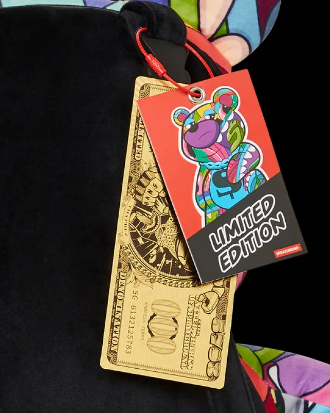 TEDDY BEAR BACKPACKS|BACKPACKS>SPRAYGROUND STEADY TRIPPIN MONEYBEAR TEDDYBEAR BACKPACK