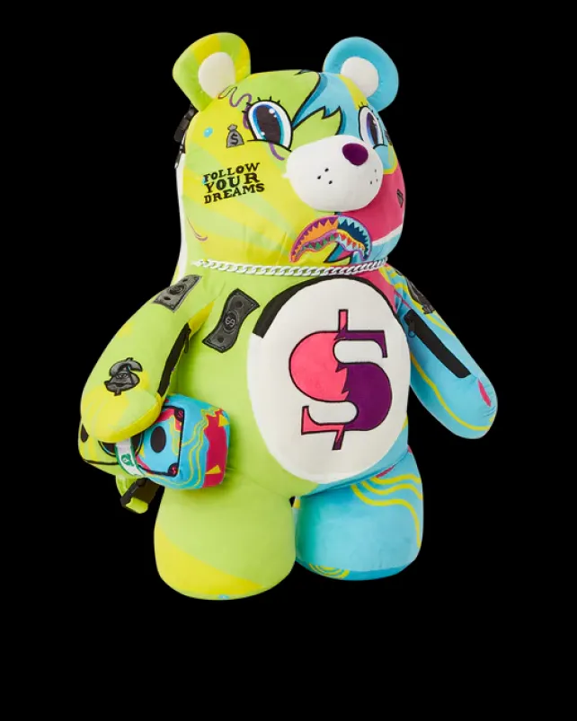 TEDDY BEAR BACKPACKS|BACKPACKS>SPRAYGROUND SUPER WEIRD MONEYBEAR TEDDYBEAR BACKPACK