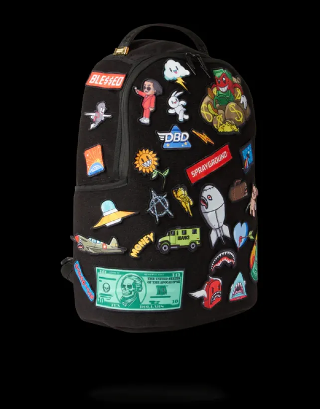 BACKPACKS>SPRAYGROUND THE 32 REMOVABLE PATCHES VELCRO BACKPACK