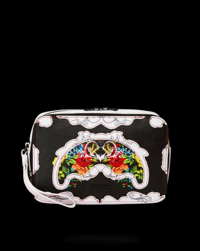 TOILETRIES AKA MONEY BAGS>SPRAYGROUND THE FLORAL CUT TOILETRY BAG