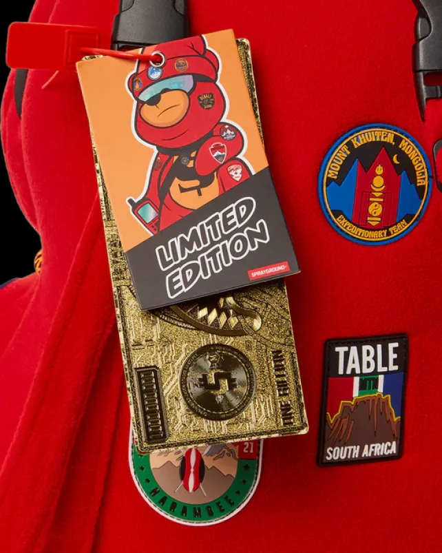 TEDDY BEAR BACKPACKS|BACKPACKS>SPRAYGROUND THE GLOBAL EXPEDITION MONEYBEAR TEDDYBEAR BACKPACK