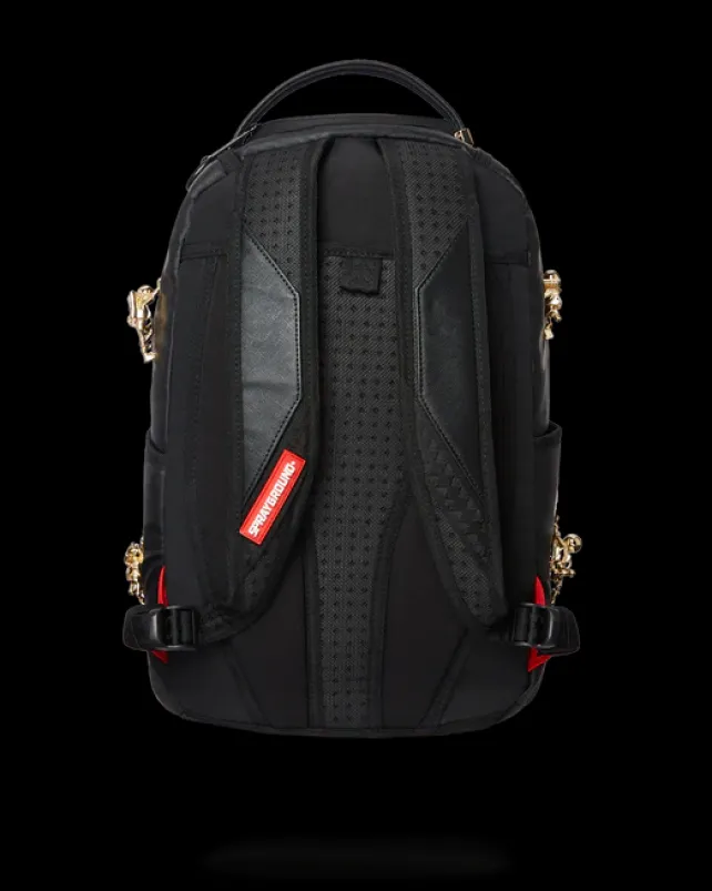 BACKPACKS>SPRAYGROUND THE LOST IN SPACE BACKPACK (10 3D GOLD METAL ASTRONAUTS)