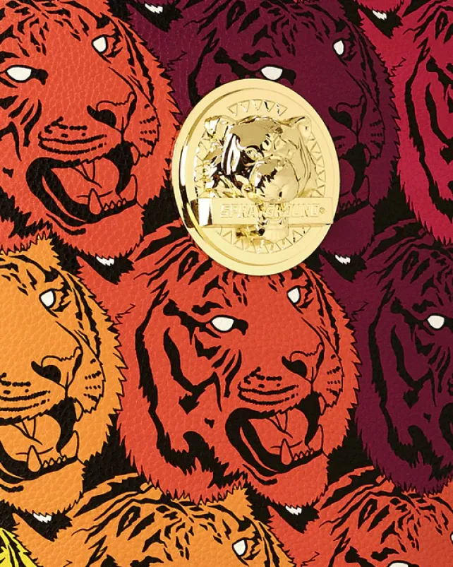 BACKPACKS>SPRAYGROUND TIGER ROAR GOLD PLATED BACKPACK
