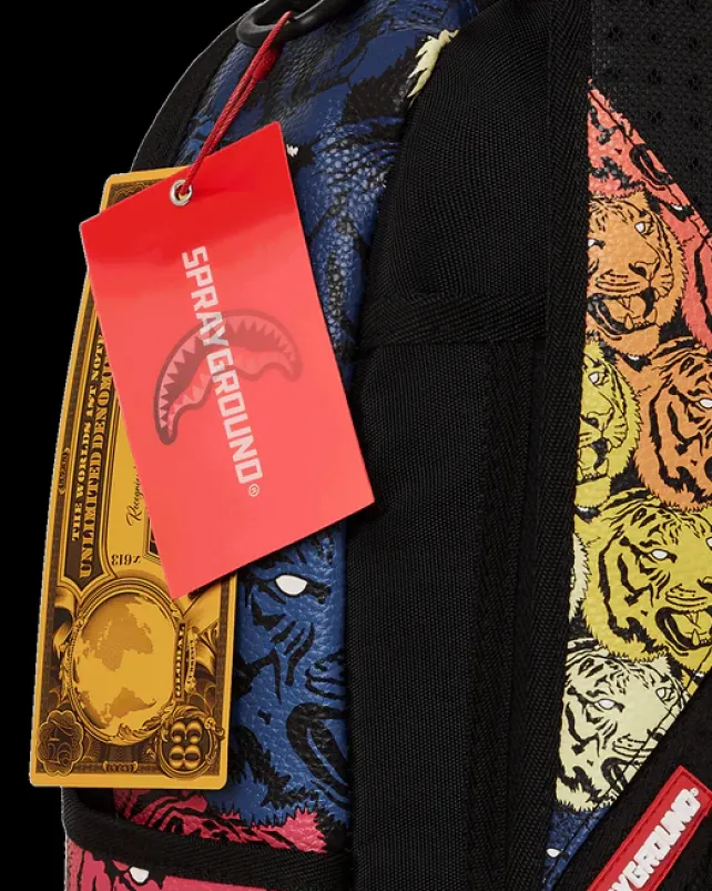 BACKPACKS>SPRAYGROUND TIGER ROAR GOLD PLATED BACKPACK